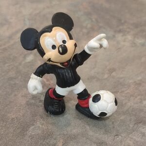 Mickey Mouse Soccer Figurine - Black, White, Red Bullyland